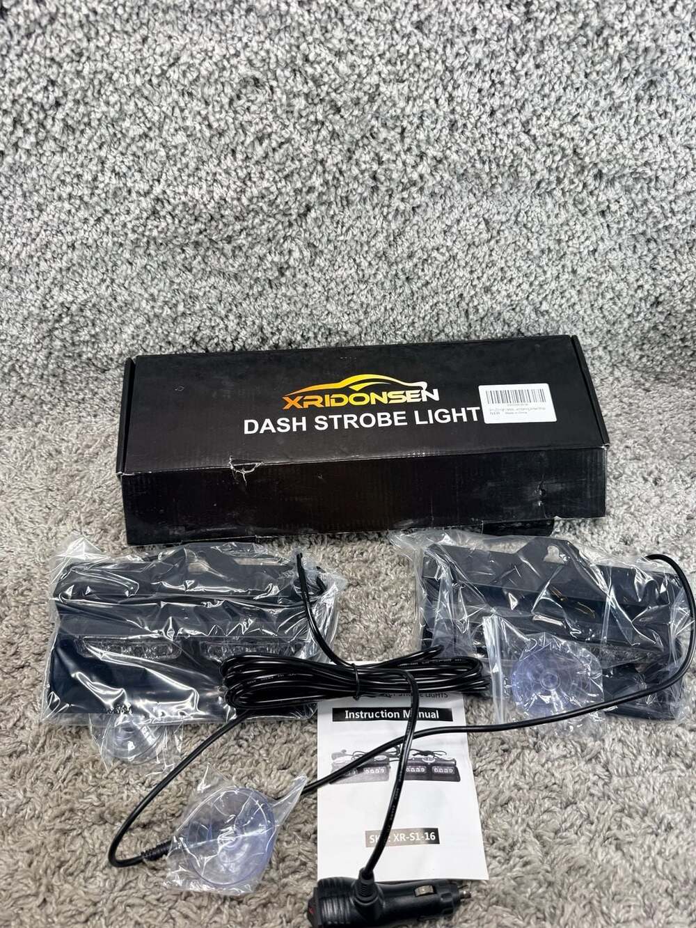 XRIDONSEN XR-S1-16 Amber White 2-in-1 LED Emergency Dash Strobe Lights